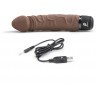 Коричневый вибратор-реалистик 6.5  Girthy Realistic Vibrator - 19 см.