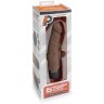 Коричневый вибратор-реалистик 6.5  Girthy Realistic Vibrator - 19 см.