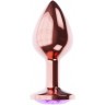 Пробка цвета розового золота с фиолетовым кристаллом Diamond Amethyst Shine L - 8,3 см.