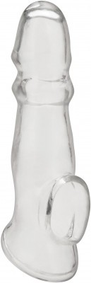 Прозрачная насадка для пениса Girthy Penis Enhancing Sleeve Extension - 17,1 см.